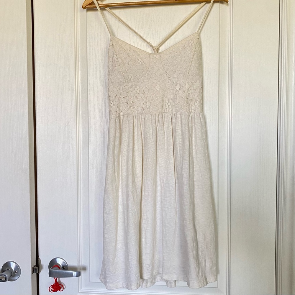 American Eagle Outfitters White Summer Dress Size S